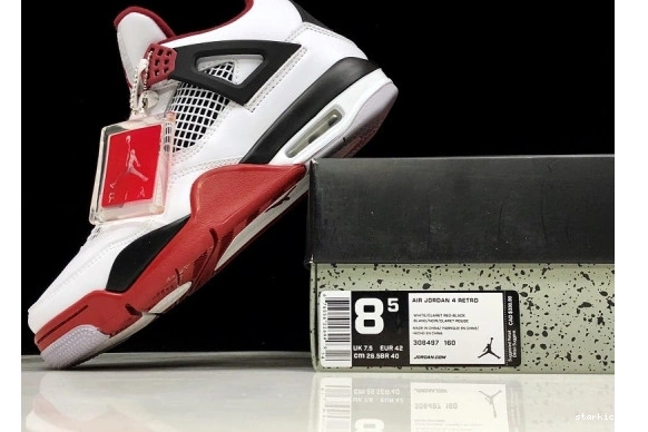 Jordan Red 4 308497-160 Black 308497-160 Air Fire White Men 0925